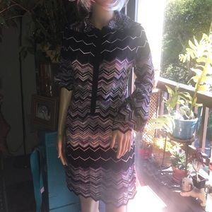 ITALIAN (MISSONI) viscose knit dress- Vintage-- SALE-REDUCED TO LOWEST PRICE.